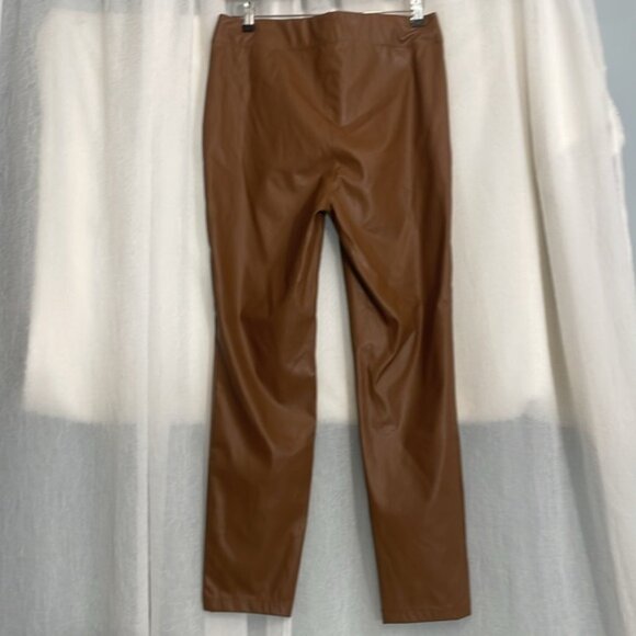 Ma studio brown fau leather leggings size L NWT - Picture 2 of 6